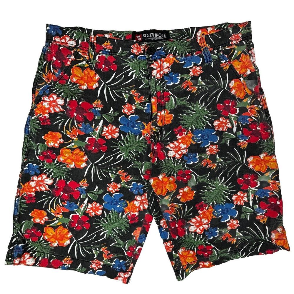 VTG‎ Y2K SouthPole Floral Shorts Mens 36 Skater Street Wear Baggy Hawaiian EUC - Picture 9 of 9